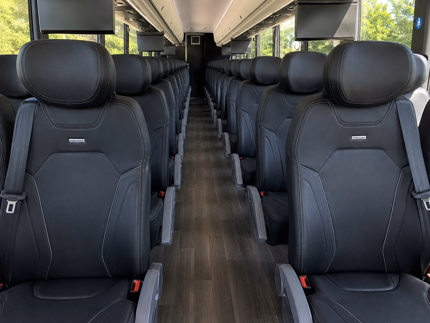 56 passenger charter bus interior