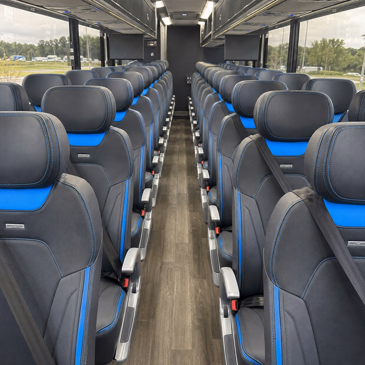 queen creek charter bus rental interior
